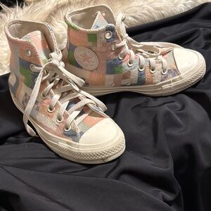 Converse Multicolor Patchwork High-Top Sneakers